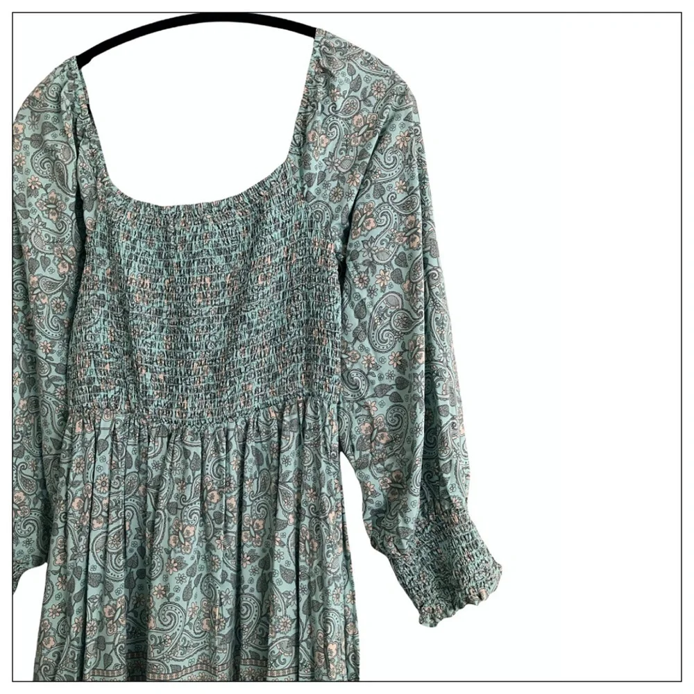 Jaase Mint Green Aquarius Boho Maxi Dress size L